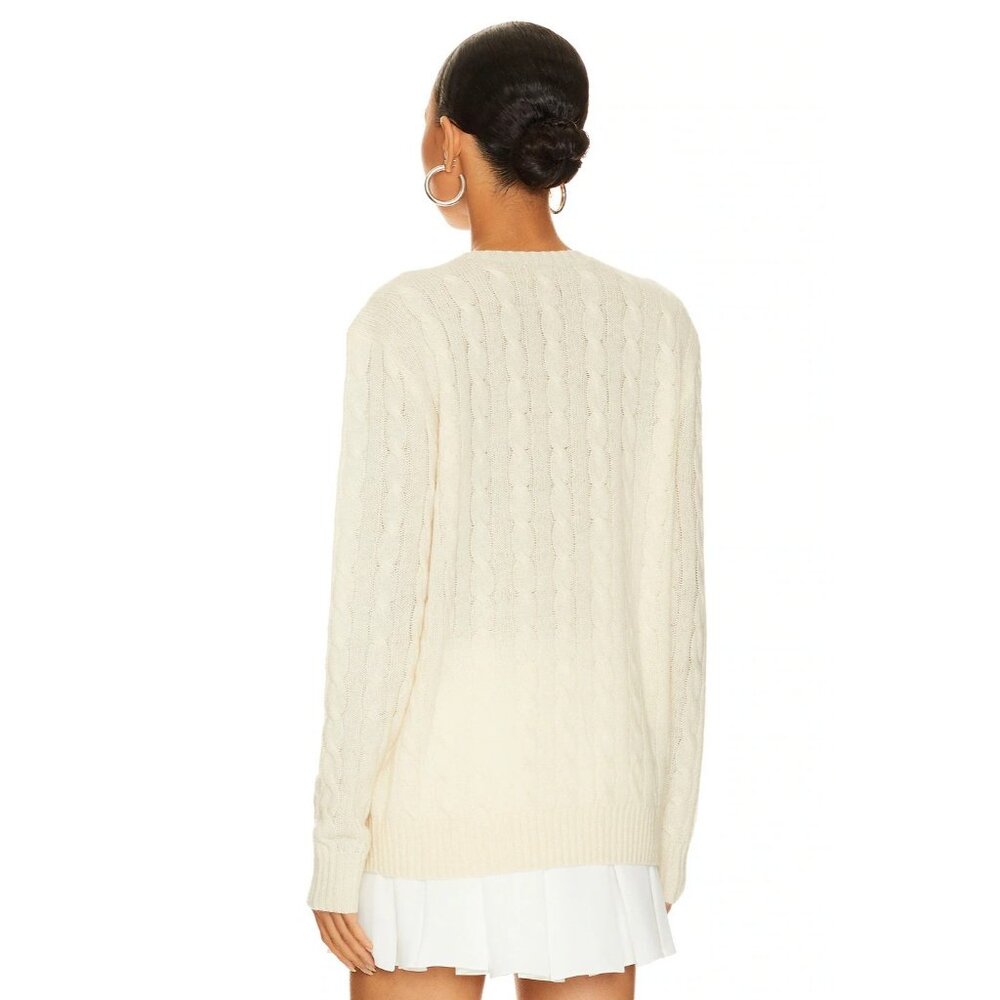 Polo Ralph Lauren Cable Sweater in Andover Cream M NWOT $145 - Picture 3 of 4